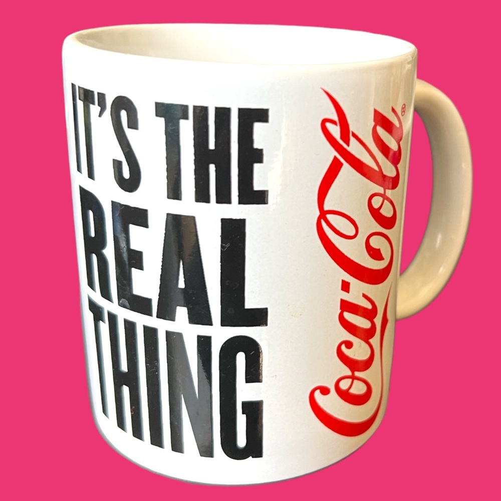 Vintage Coca-Cola Mug "It's The Real Thing" Coke Slogan Coffee Cup Mug. - Picture 6 of 13